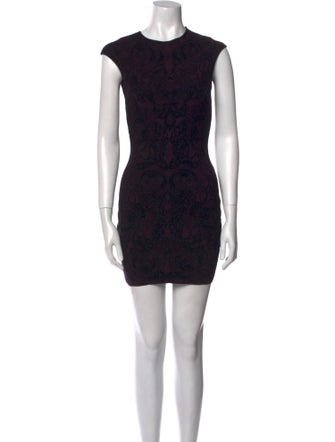 Alexander McQueen Lace Pattern Mini Dress