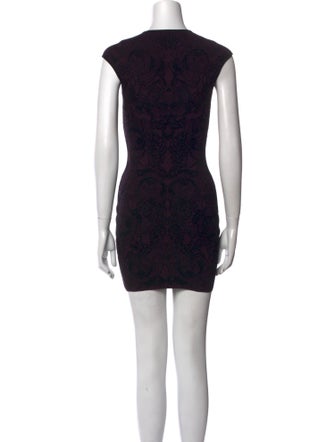 Alexander McQueen Lace Pattern Mini Dress