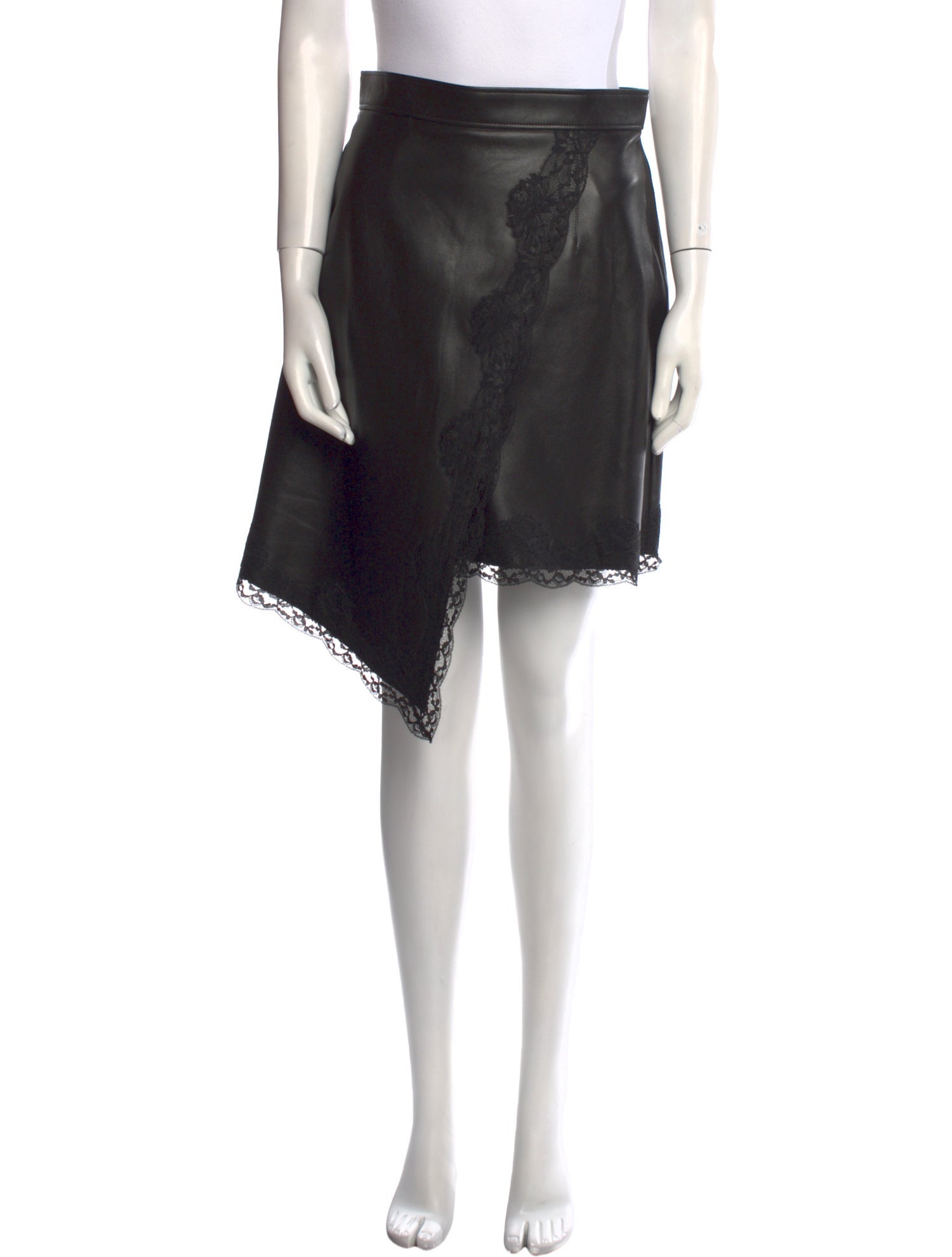 Alexander McQueen Lambskin Knee-Length Skirt