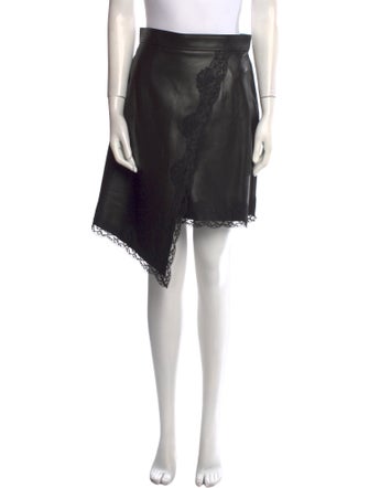 Alexander McQueen Lambskin Knee-Length Skirt