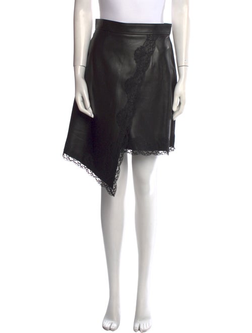 Alexander McQueen Lambskin Knee-Length Skirt