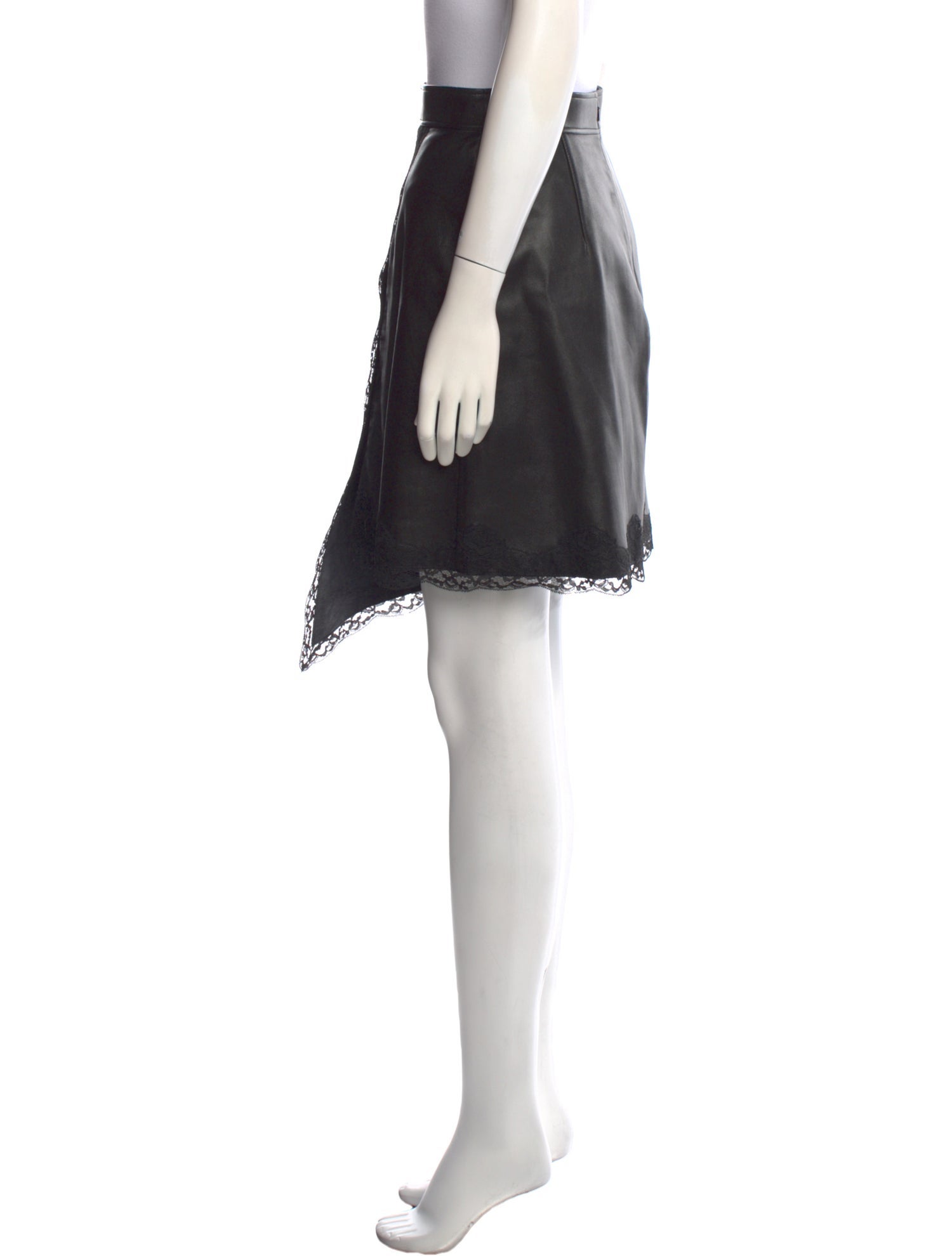 Alexander McQueen Lambskin Knee-Length Skirt