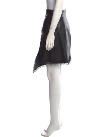 Alexander McQueen Lambskin Knee-Length Skirt