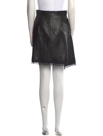 Alexander McQueen Lambskin Knee-Length Skirt