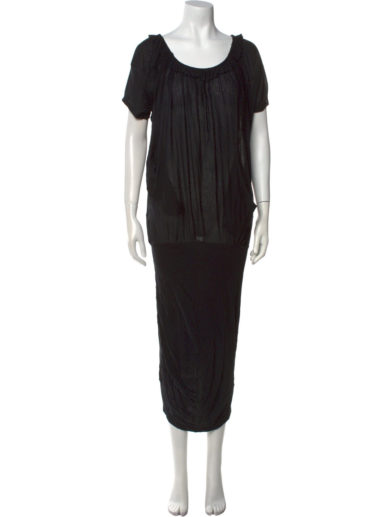 McQ Alexander McQueen Scoop Neck Midi Length Dress