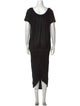 McQ Alexander McQueen Scoop Neck Midi Length Dress