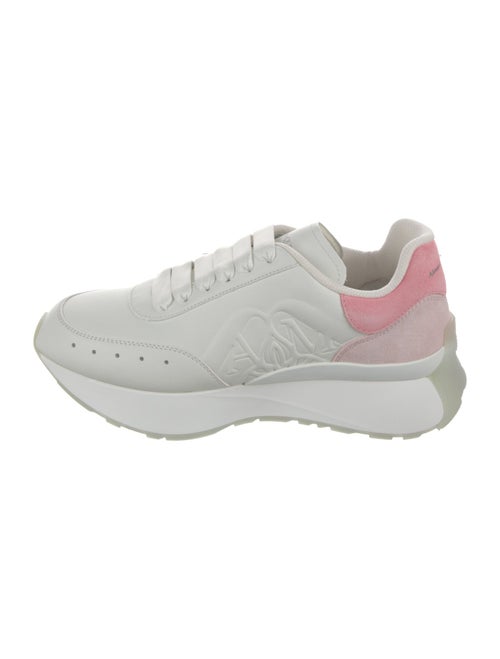 Alexander McQueen Leather Colorblock Pattern Chunky Sneakers