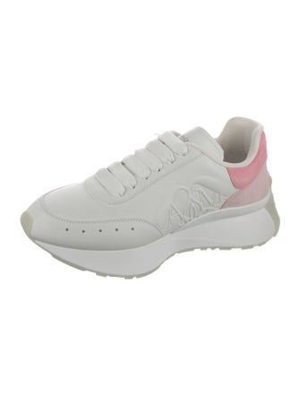 Alexander McQueen Leather Colorblock Pattern Chunky Sneakers