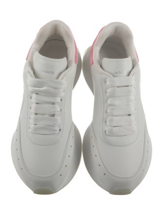 Alexander McQueen Leather Colorblock Pattern Chunky Sneakers