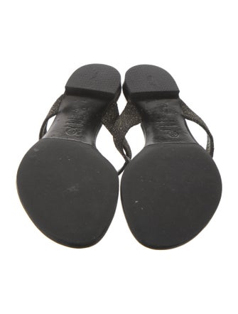 Alexander McQueen Skull Leather Flip Flops