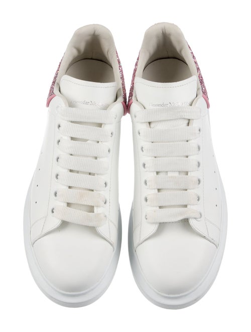 Alexander McQueen Leather Colorblock Pattern Sneakers