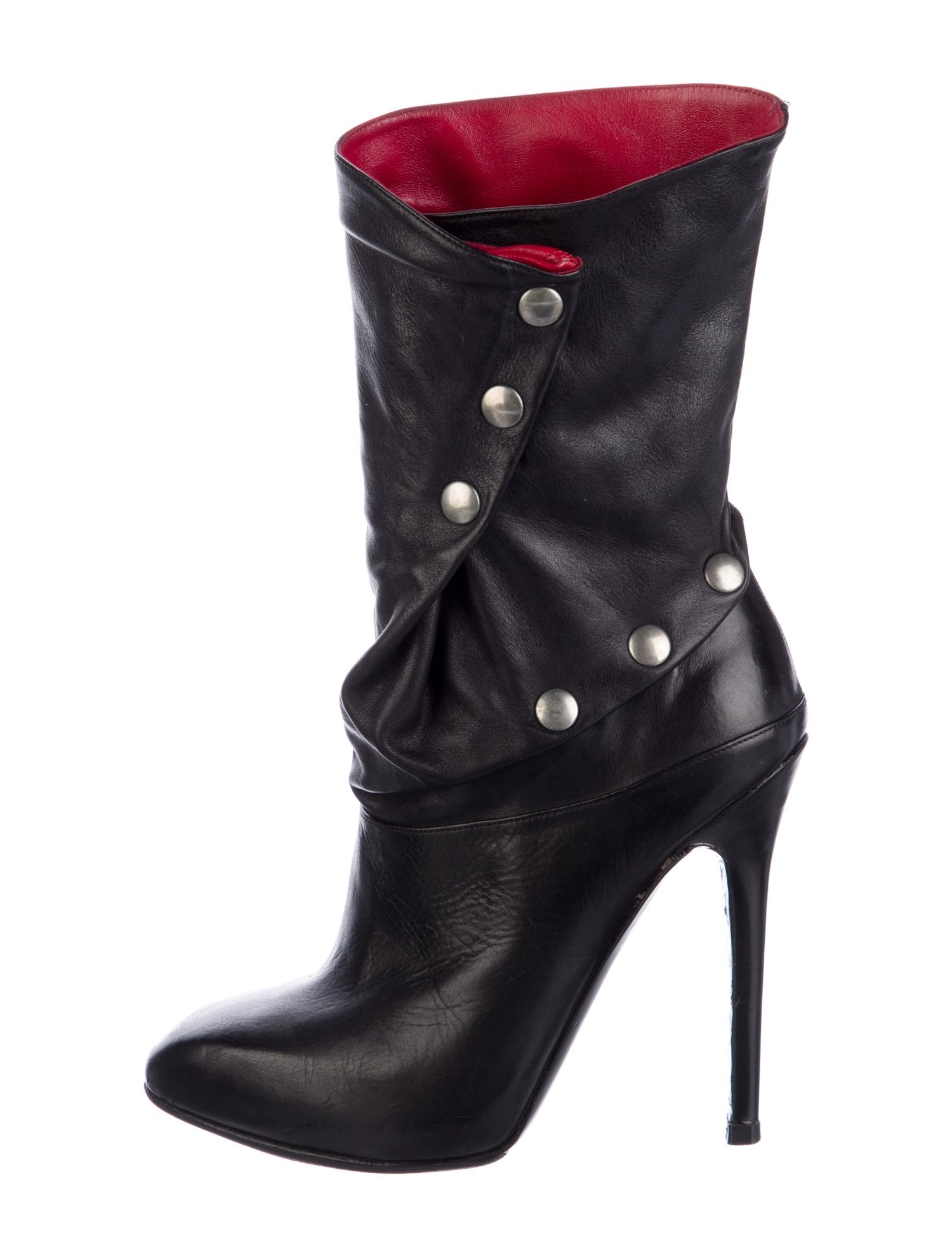 Alexander McQueen Leather Lace-Up Boots