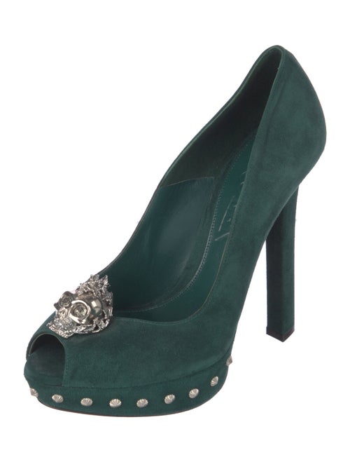 Alexander McQueen Skull Suede Pumps