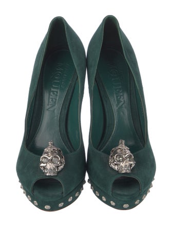 Alexander McQueen Skull Suede Pumps
