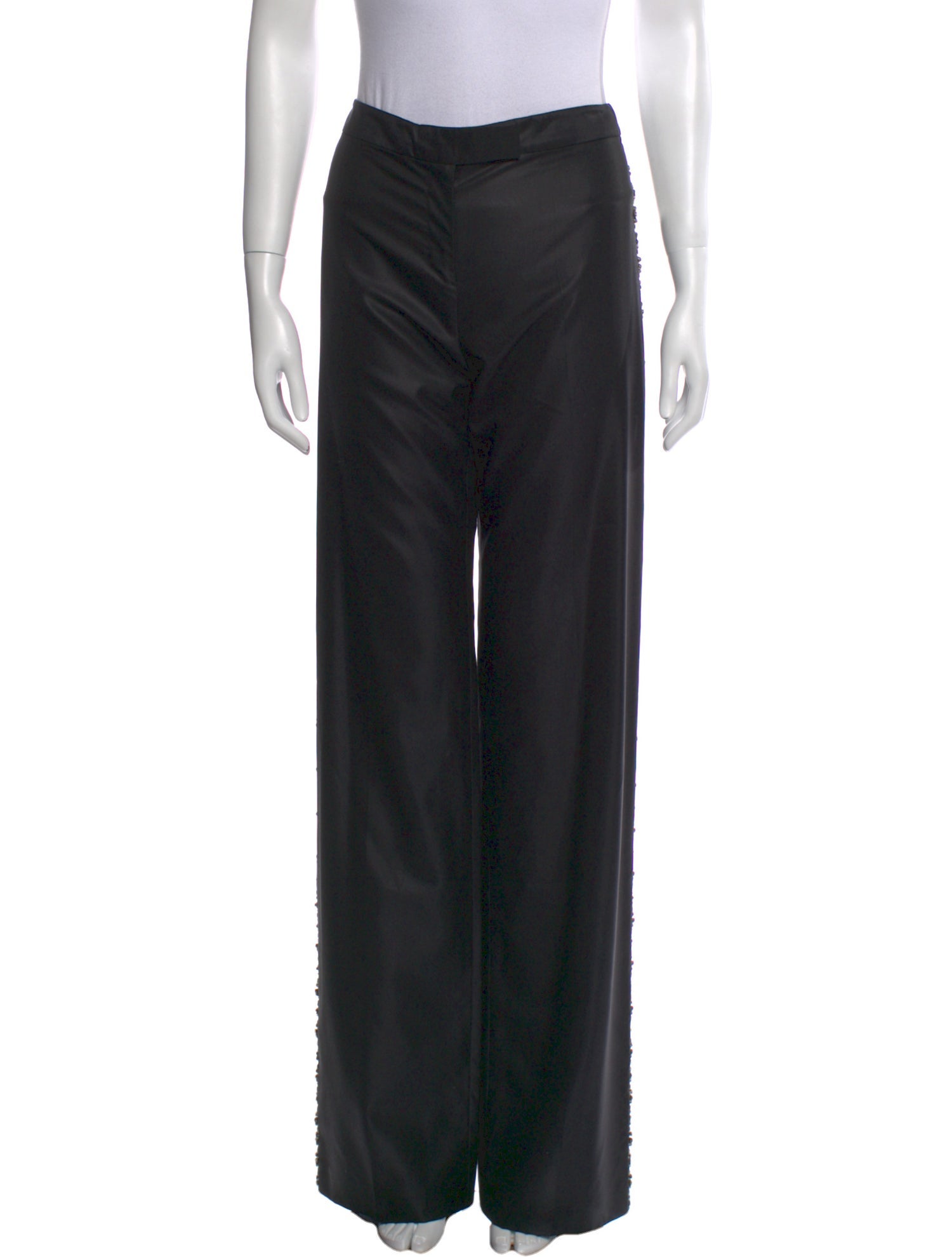 Alexander McQueen Virgin Wool Wide Leg Pants