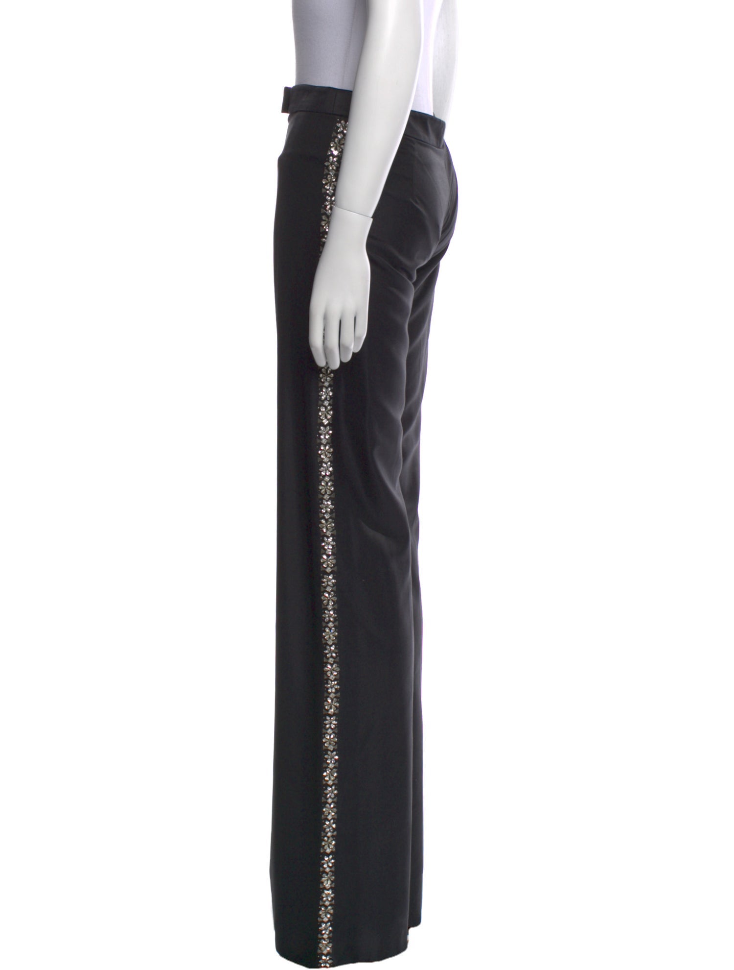 Alexander McQueen Virgin Wool Wide Leg Pants