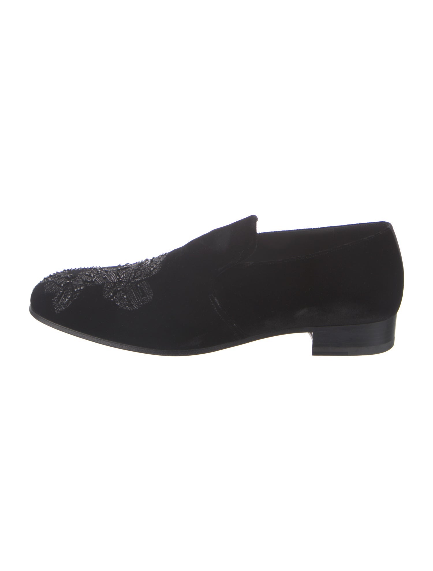Alexander McQueen Skull Velvet Loafers