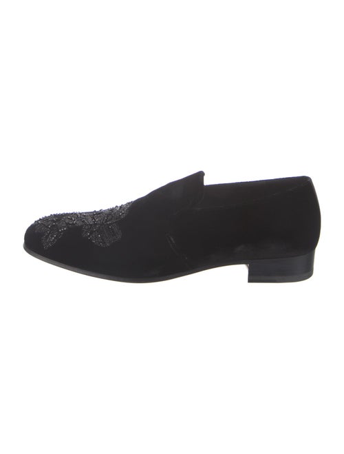 Alexander McQueen Skull Velvet Loafers