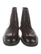 Alexander McQueen Leather Lace-Up Boots