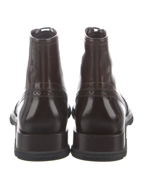 Alexander McQueen Leather Lace-Up Boots