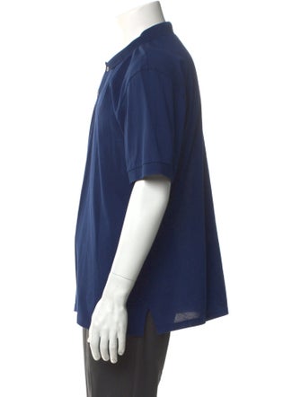 Alexander McQueen V-Neck Short Sleeve Polo Shirt