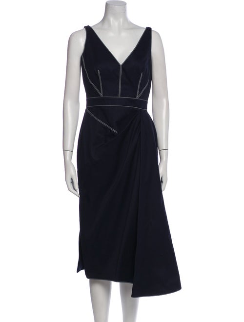 Alexander McQueen V-Neck Midi Length Dress