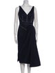 Alexander McQueen V-Neck Midi Length Dress