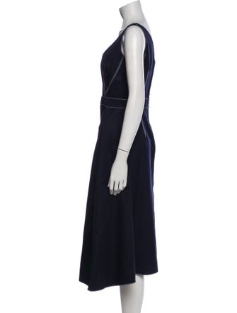 Alexander McQueen V-Neck Midi Length Dress