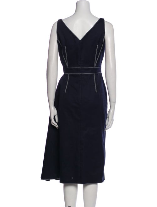 Alexander McQueen V-Neck Midi Length Dress