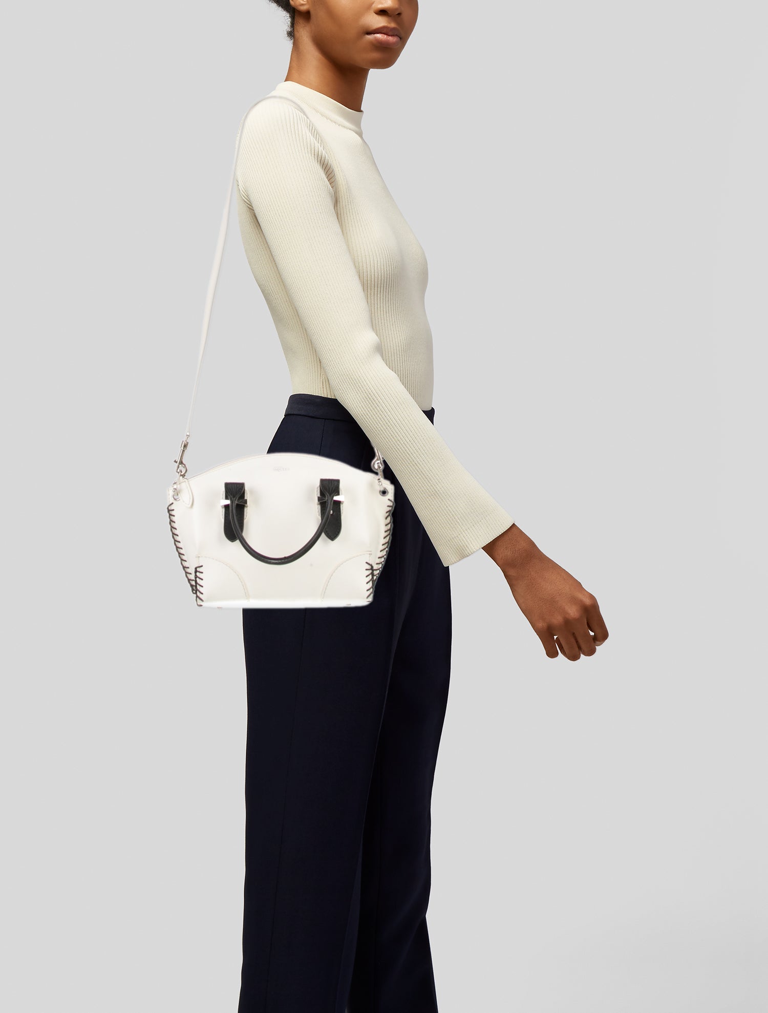 Alexander McQueen Leather Top Handle Bag