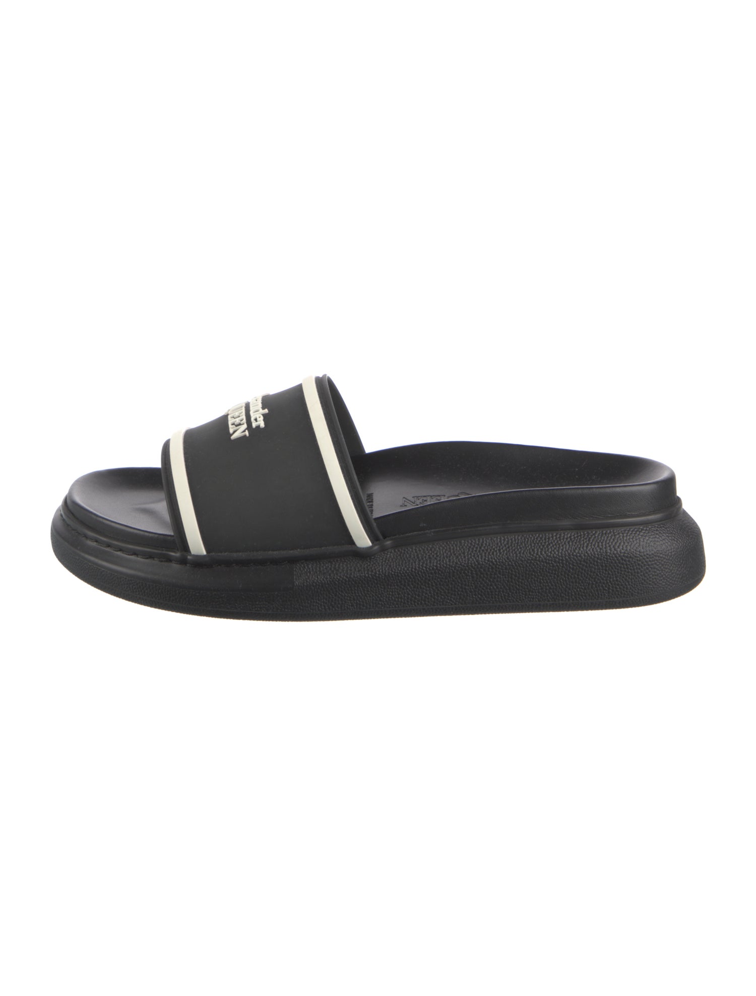 Alexander McQueen Rubber Graphic Print Slides