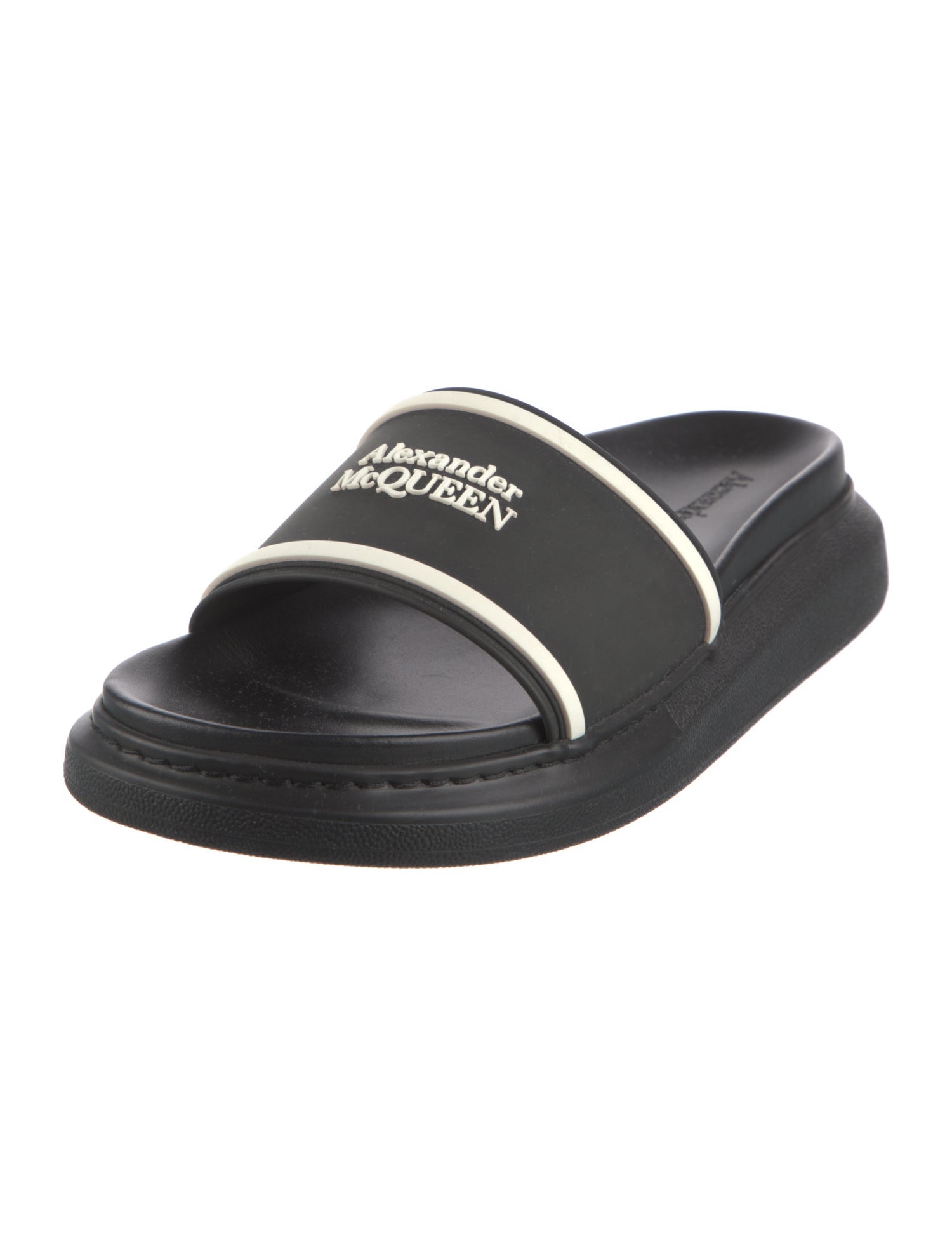 Alexander McQueen Rubber Graphic Print Slides