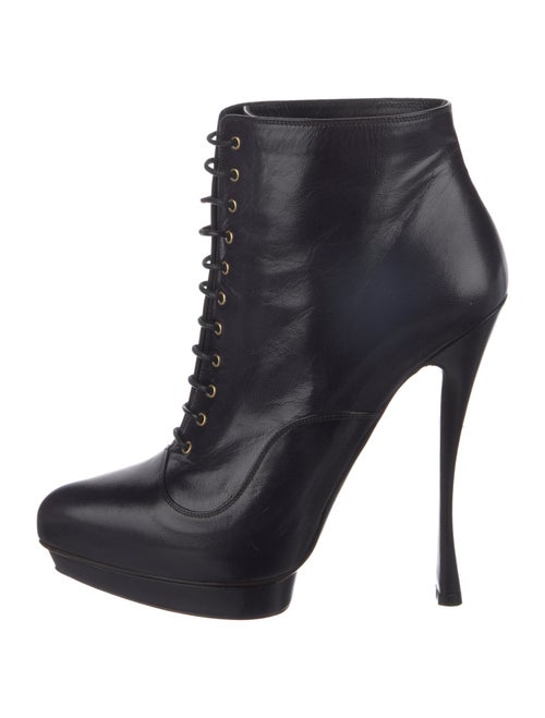 Alexander McQueen Leather Lace-Up Boots