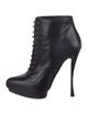 Alexander McQueen Leather Lace-Up Boots