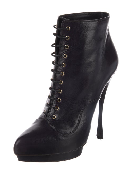 Alexander McQueen Leather Lace-Up Boots