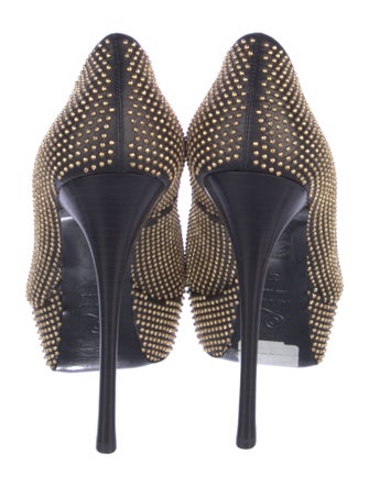 Alexander McQueen Leather Studded Accents Pumps