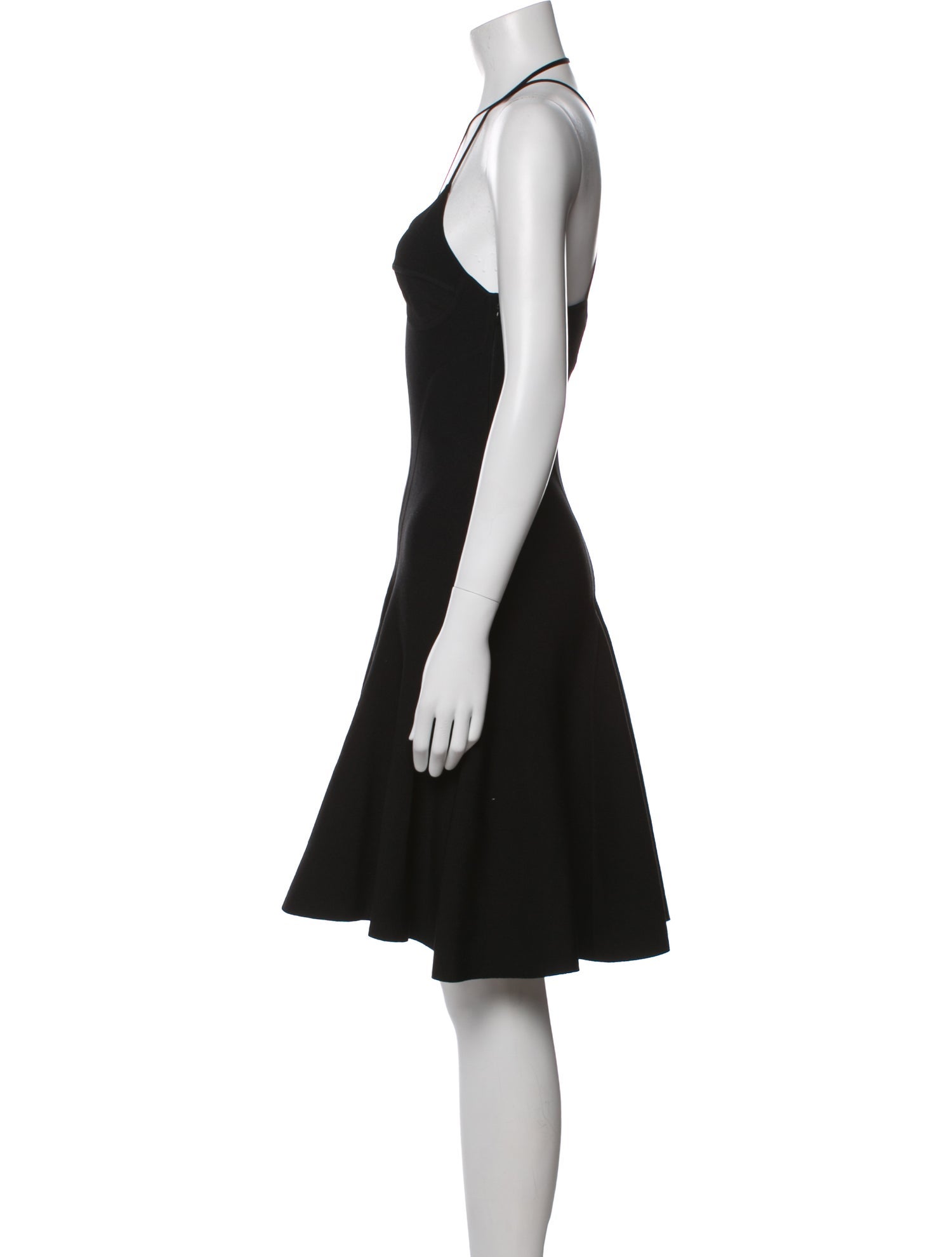 Alexander McQueen Halterneck Knee-Length Dress