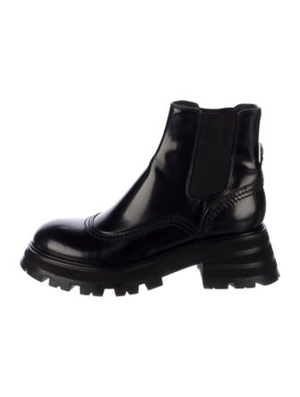 Alexander McQueen Patent Leather Chelsea Boots