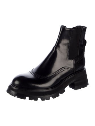 Alexander McQueen Patent Leather Chelsea Boots