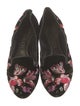 Alexander McQueen Velvet Floral Print Loafers