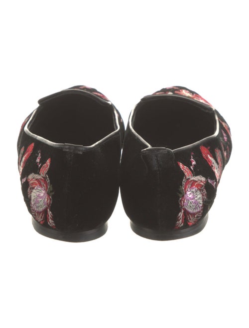 Alexander McQueen Velvet Floral Print Loafers