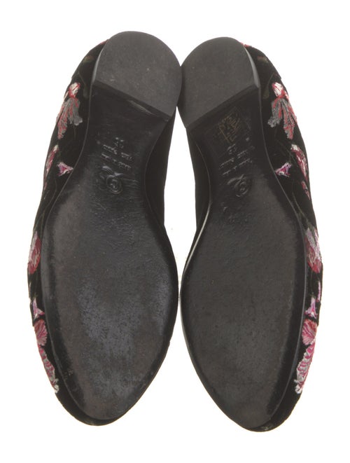 Alexander McQueen Velvet Floral Print Loafers