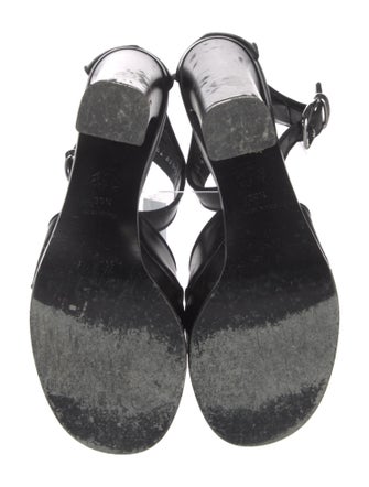 Alexander McQueen Leather Grosgrain Trim Sandals