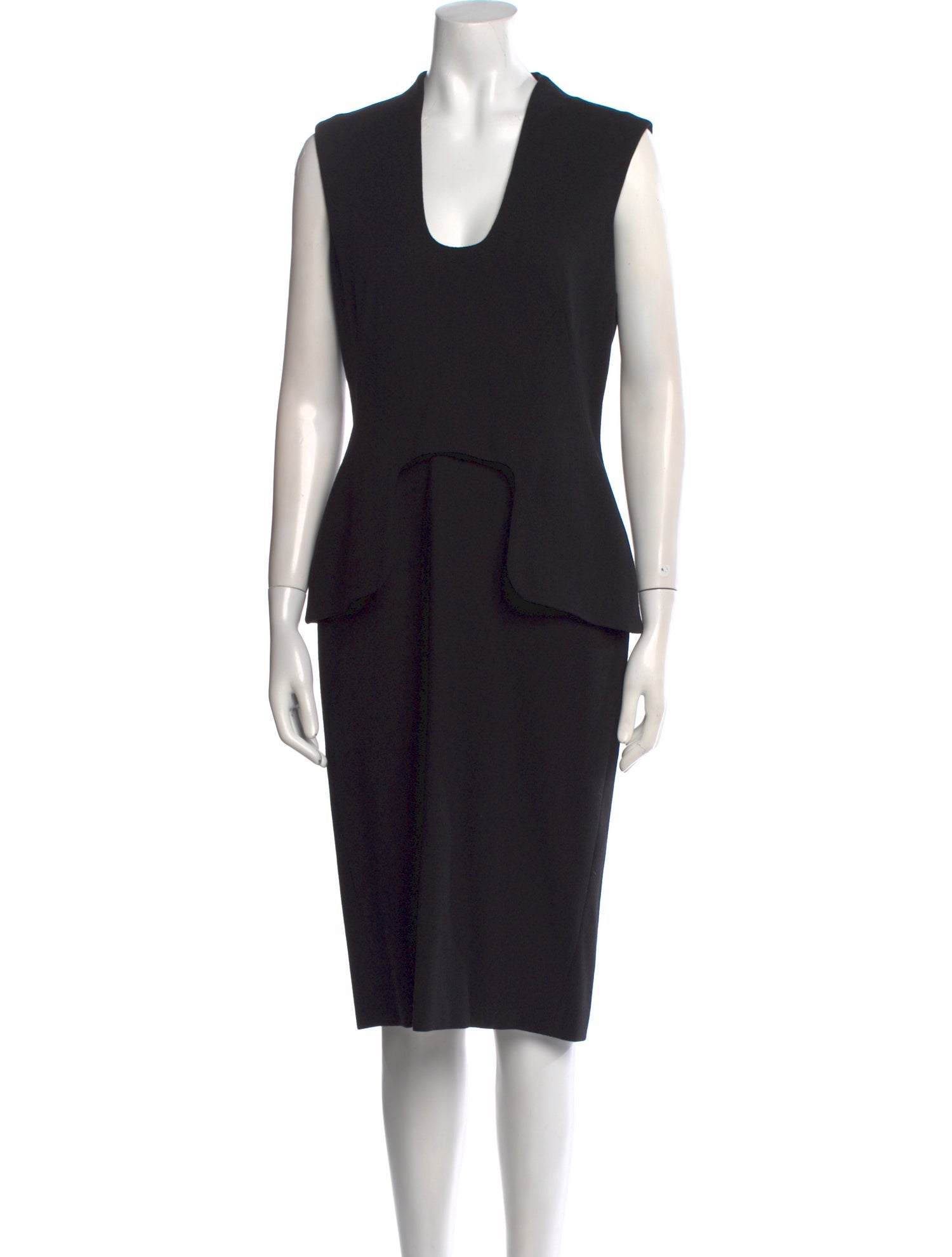 Alexander McQueen Virgin Wool Midi Length Dress