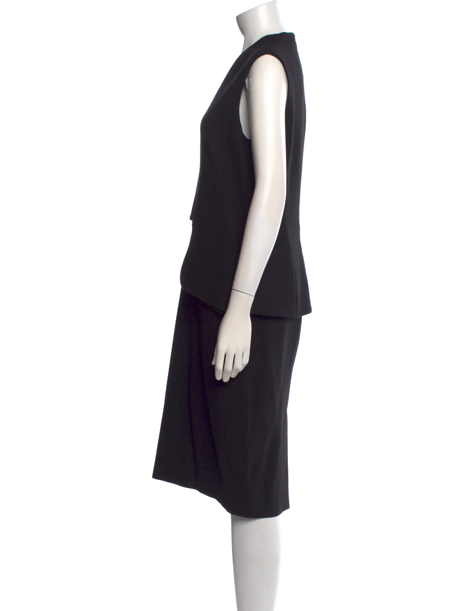 Alexander McQueen Virgin Wool Midi Length Dress