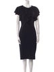 Alexander McQueen Crew Neck Midi Length Dress