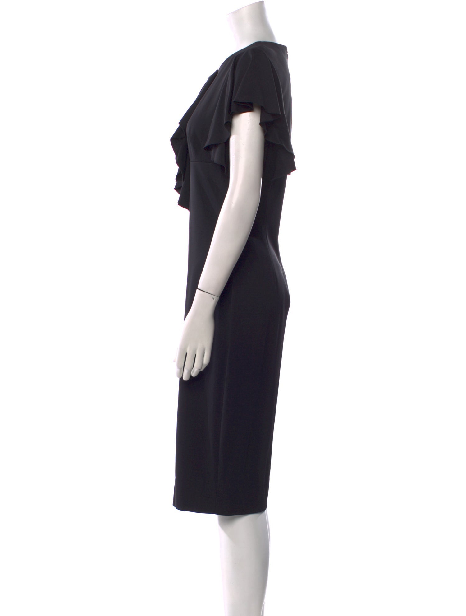 Alexander McQueen Crew Neck Midi Length Dress