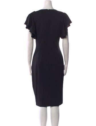 Alexander McQueen Crew Neck Midi Length Dress