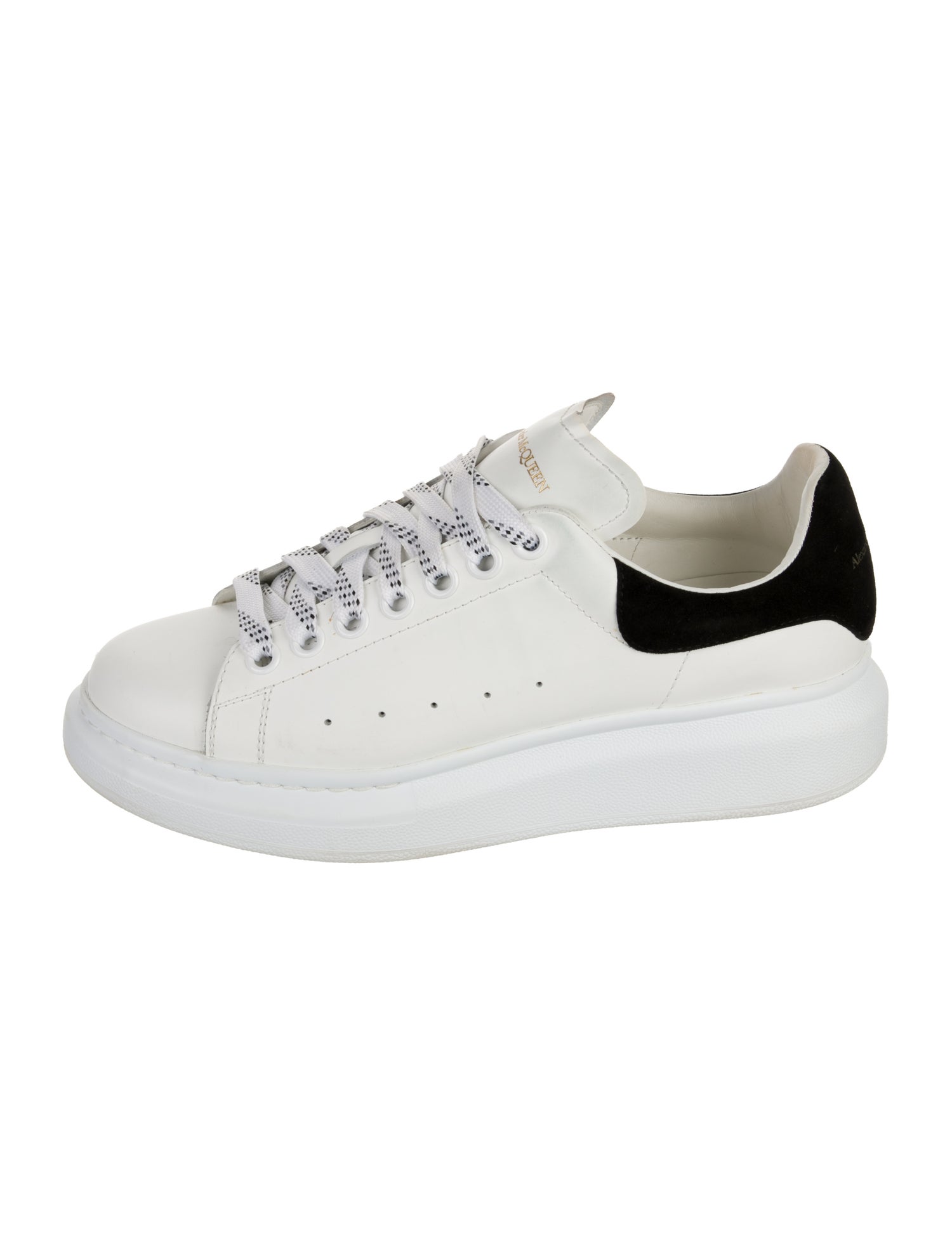 Alexander McQueen Leather Colorblock Pattern Sneakers