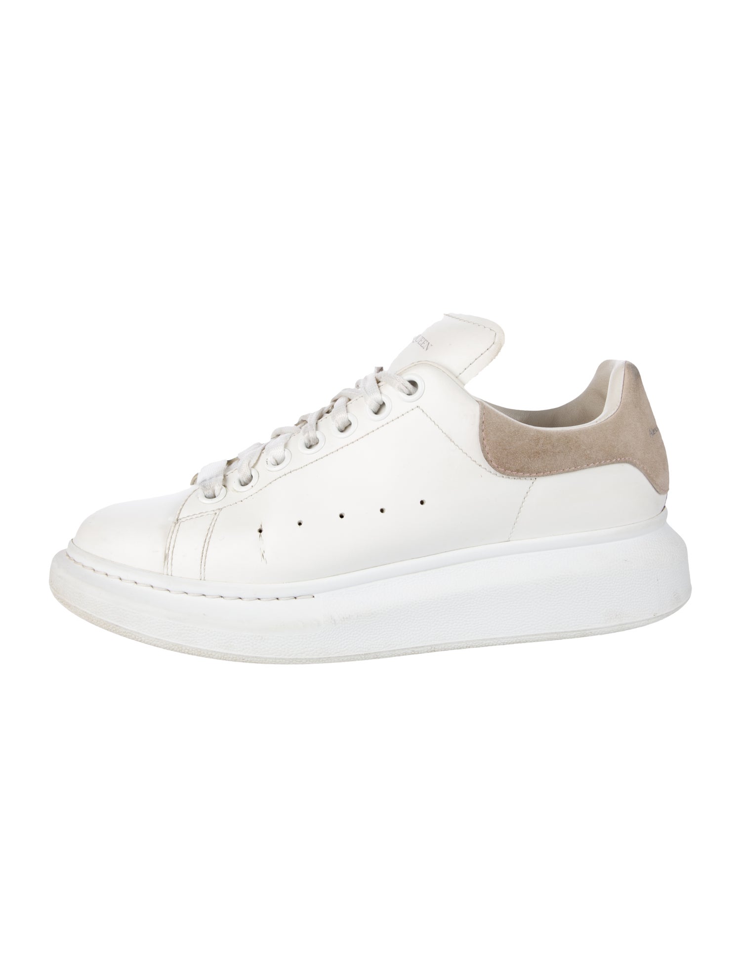 Alexander McQueen Leather Colorblock Pattern Sneakers